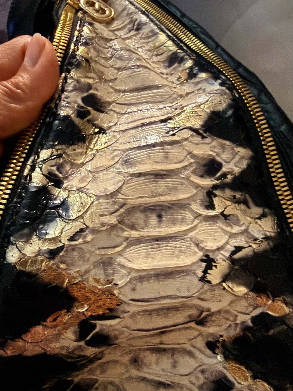 NWT Marino Orlandi Croc leather Bag - Picture 5 of 10